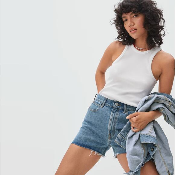 Everlane Pants - Everlane High Rise Denim Shorts The Way High Short Size 27